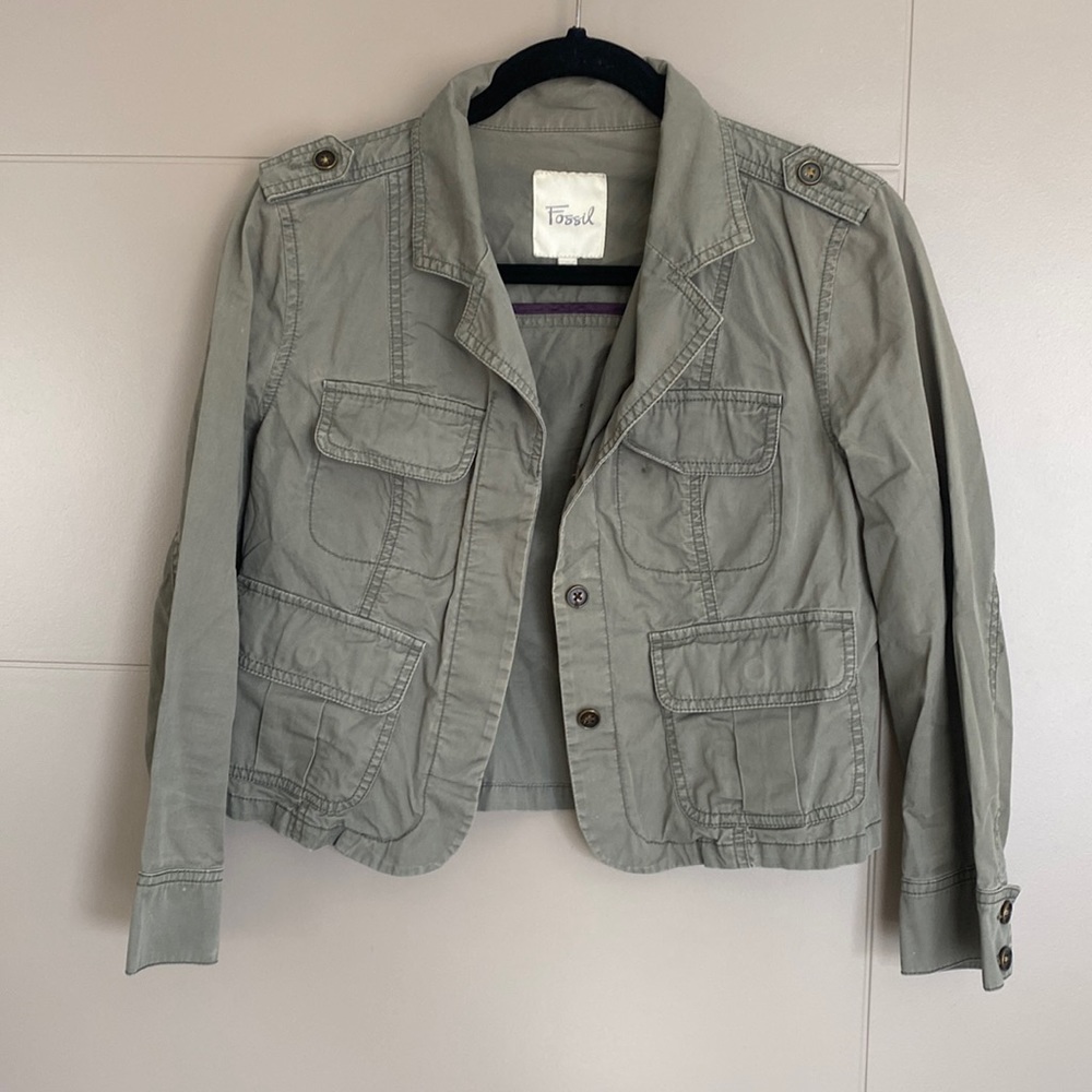 Fossil Crop Green Jacket, Medium